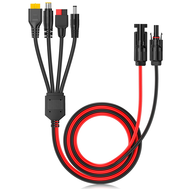 Solar Combiner Box - A01F-4-in-1 Solarpanel-Verlängerungskabel mit Splitter für Anderson-Stecker,