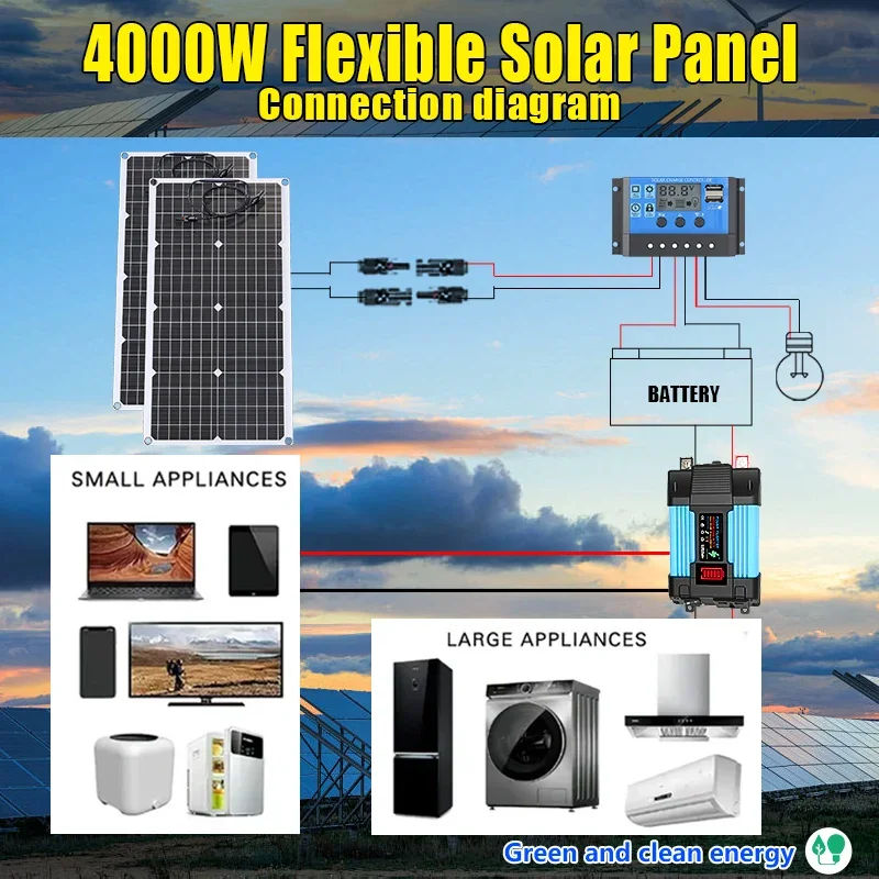 4000-W-Solarpanel-Set, 12 V bi – Off Grid Solar Kit Bewertung und Preis